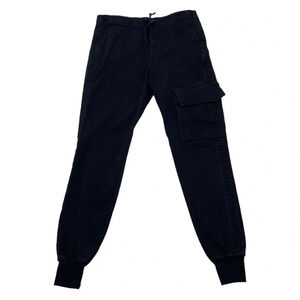 Uma Raquel Davidowicz Pants Black Elastic Ankle Joggers Pockets Spicy Size Large